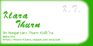 klara thurn business card